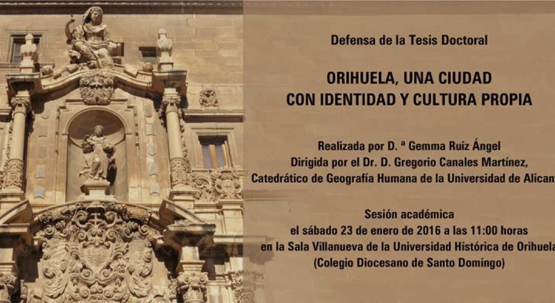 Defensa de Tesis Doctoral de la UA en el Colegio