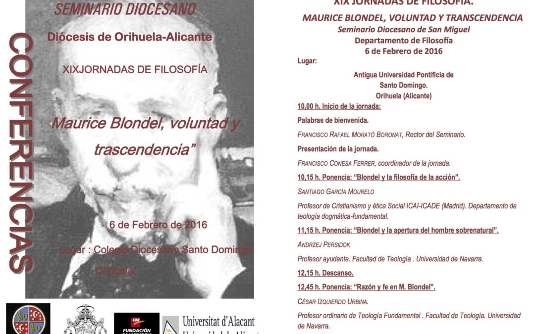 Jornadas de Filosofía en el Colegio. Blondel. 6 febrero.