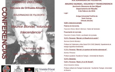 Jornadas de Filosofía en el Colegio. Blondel. 6 febrero.