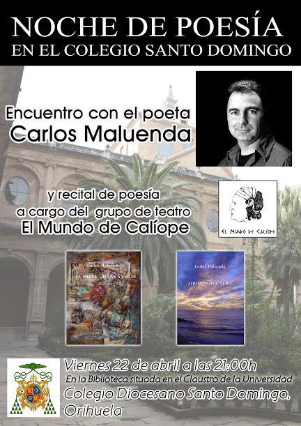 Noche de poesía con Carlos Maluenda. 22 de abril en la biblioteca