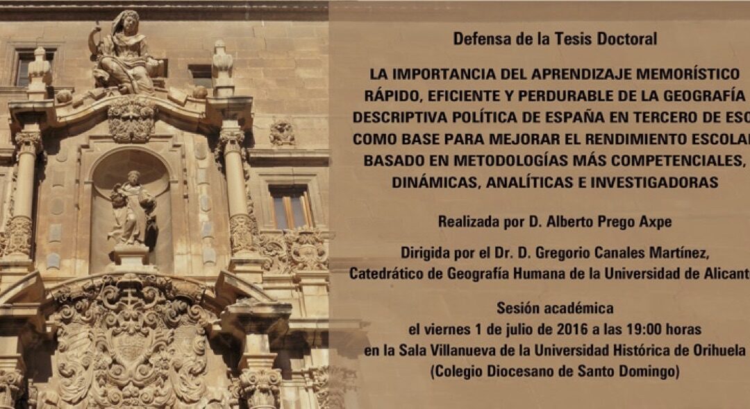 TESIS DOCTORAL DE LA UA EN EL COLEGIO