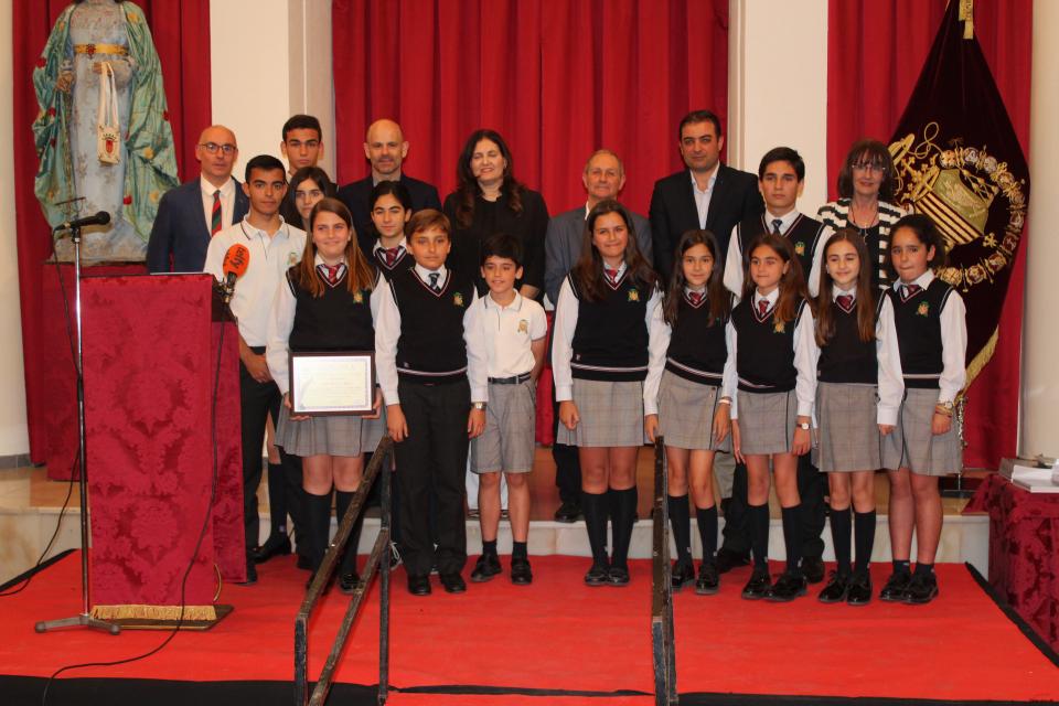 LA JUNTA MAYOR DE SEMANA SANTA DE ORIHUELA PREMIA A ALUMNOS DE SANTO DOMINGO